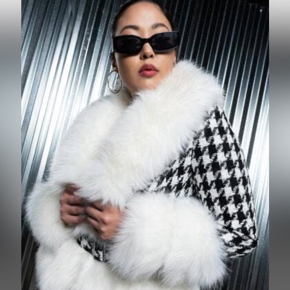 *SOLD ON EBAY* AZALEA WANG HOUNDSTOOTH JACKET - Picture 2 of 12